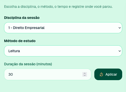 Escolha do método de estudo